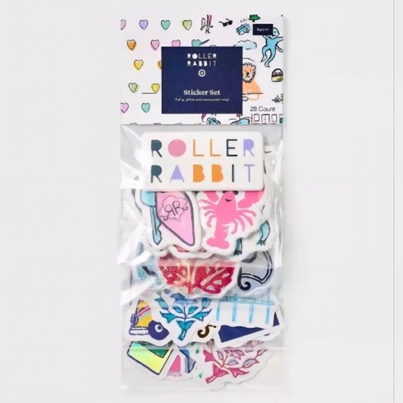 🩷🩵Roller Rabbit x Target 28 Count Sticker Set - Picture 2 of 4